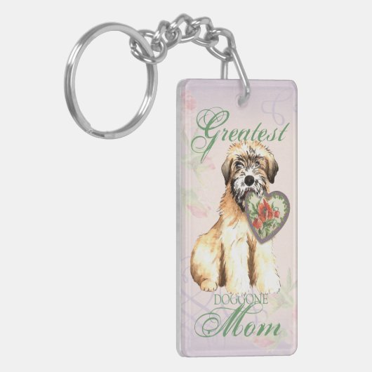 Wheaten Heart Mam Sleutelhanger (Voorkant Links)