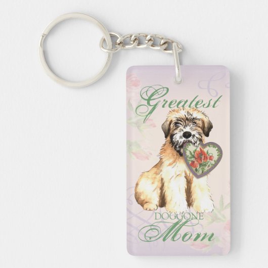 Wheaten Heart Mam Sleutelhanger (Voorkant)