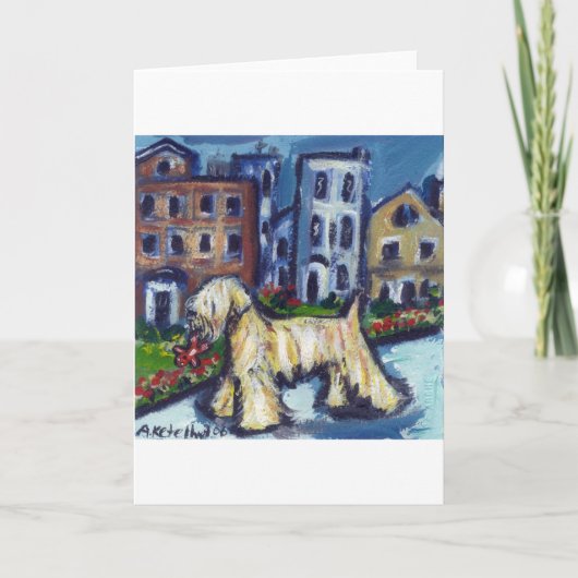 wheaten Hond van de Stad Kaart (Voorkant)