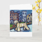 wheaten Hond van de Stad Kaart (Gele Bloem)