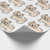 Wheaten Norwich Terrier Cartoon Dog Pattern Cadeaupapier (Hoek)