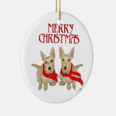 Wheaten Schotse Terriër Kerstmis Keramisch Ornament (Rechts)