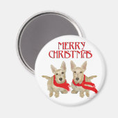 Wheaten Schotse Terriër Kerstmis Magneet (Voorkant / Achterkant)