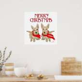 Wheaten Schotse Terriër Kerstmis Poster (Keuken)