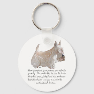 Wheaten Schotse Terrier - REU HOND Sleutelhanger