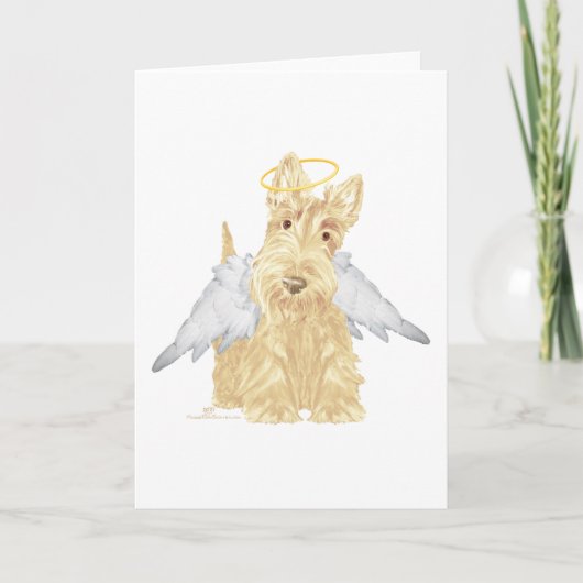 Wheaten Scottie Angel Kaart (Voorkant)