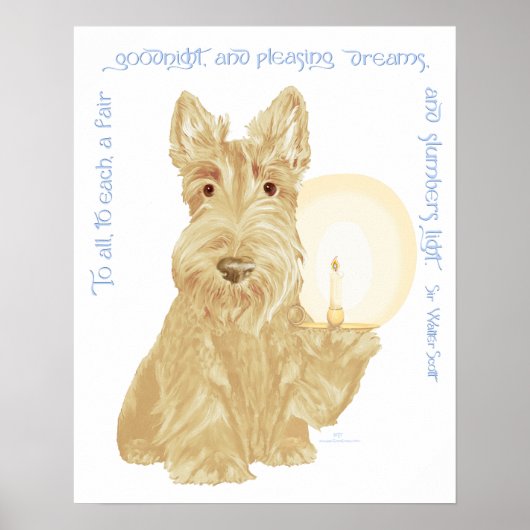 Wheaten Scottie Goedenacht Poster (Voorkant)