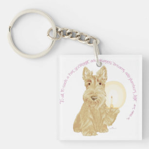 Wheaten Scottie Goedenacht Sleutelhanger