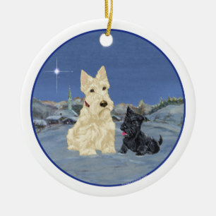 Wheaten Scottie-hondenornament Keramisch Ornament