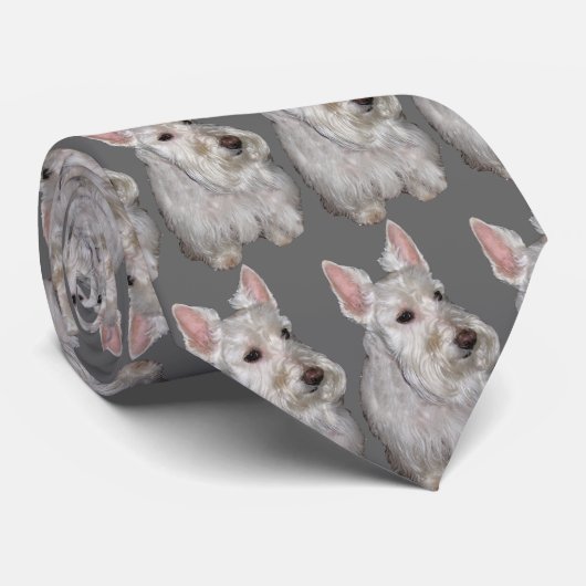 Wheaten Scottie Stropdas (Opgerold)