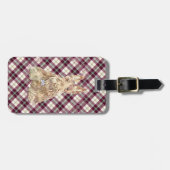 Wheaten Scottie Tartan Bagagelabel (Voorkant horizontaal)