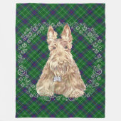 Wheaten Scottie Tartan Fleece Deken (Voorkant)