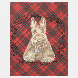 Wheaten Scottie Tartan Fleece Deken