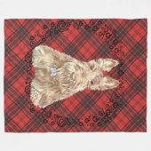 Wheaten Scottie Tartan Fleece Deken (Voorkant (Horizontaal))