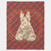 Wheaten Scottie Tartan Fleece Deken (Voorkant)
