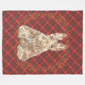 Wheaten Scottie Tartan Fleece Deken (Voorkant (Horizontaal))