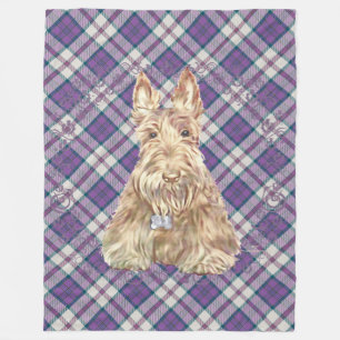 Wheaten Scottie Tartan Fleece Deken