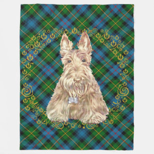 Wheaten Scottie Tartan Fleece Deken