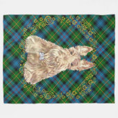 Wheaten Scottie Tartan Fleece Deken (Voorkant (Horizontaal))