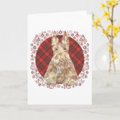 Wheaten Scottie Tartan Kaart (Gele Bloem)