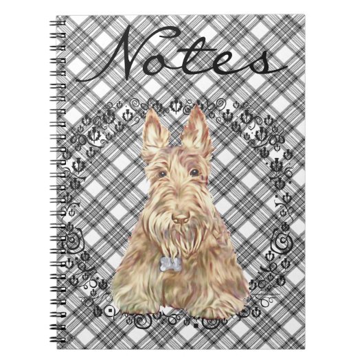Wheaten Scottie Tartan Notitieboek (Voorkant)