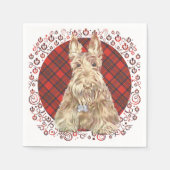 Wheaten Scottie Tartan Servetten (Voorkant)