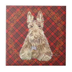 Wheaten Scottie Tartan Tegeltje