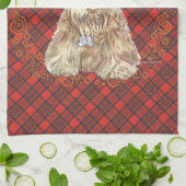 Wheaten Scottie Tartan Theedoek (Gevouwen)