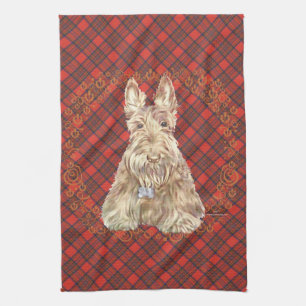 Wheaten Scottie Tartan Theedoek