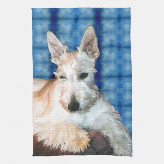 Wheaten Scottie Terrier Kitchen Towel Theedoek (Verticaal)