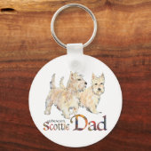 Wheaten Scotties Celebrate Vaderdag Sleutelhanger (Voorkant)
