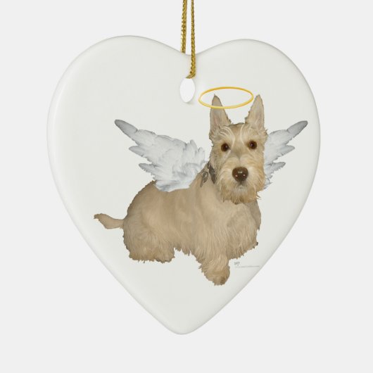 Wheaten Scottish Terrier Angel Ornament (Rechts)