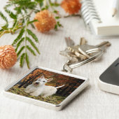 Wheaten Scottish Terrier Autumn Sleutelhanger (Zijkant)