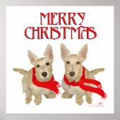 Wheaten Scottish Terrier Chirstmas Poster (Voorkant)