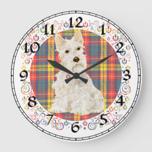 Wheaten Scottish Terrier Clock Grote Klok