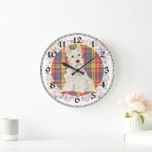 Wheaten Scottish Terrier Clock Grote Klok (Huis)