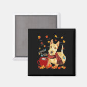Wheaten Scottish Terrier - Herfst - Chocolade - He Magneet (Voorkant / Achterkant)