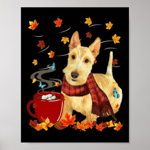 Wheaten Scottish Terrier - Herfst - Chocolade - He Poster