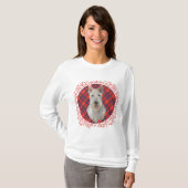 Wheaten Scottish Terrier op Tartan T-shirt (Voorkant volledig)