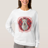 Wheaten Scottish Terrier op Tartan T-shirt (Voorkant)