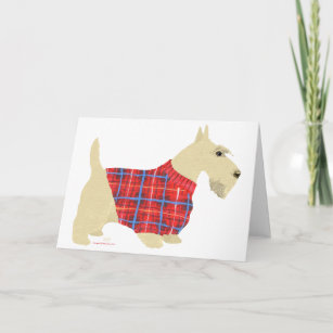 Wheaten Scottish Terrier Sweater Feestdagen Kaart