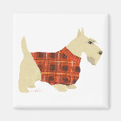 Wheaten Scottish Terrier Sweater Magneet (Voorkant)