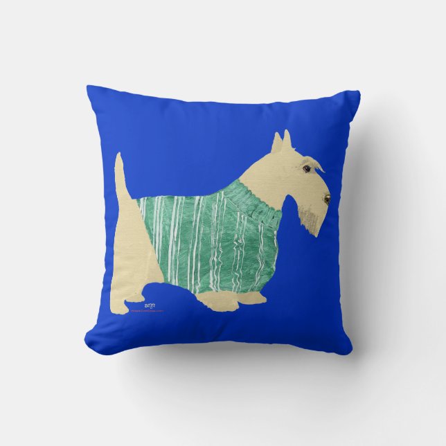 Wheaten Scottish Terrier Sweater Pillow Kussen (Voorkant)