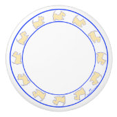 Wheaten Scottish Terriers Keramische Knop (Voorkant)