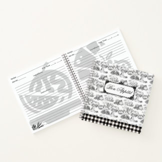 WHEATEN Terrier Black Toile Bon Appétit Recipe Notitieboek