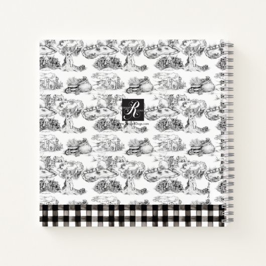 WHEATEN Terrier Black Toile Bon Appétit Recipe Notitieboek (Achterkant)