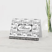 WHEATEN Terrier Black Toile "Sláinte Gaelic" Bedankkaart (Voorkant)