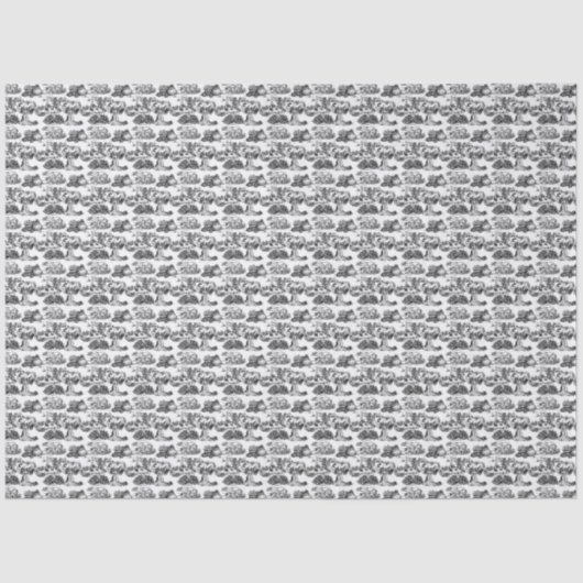 WHEATEN Terrier Black Toile Tissuepapier (Voorkant)