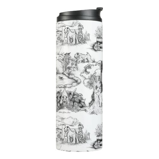 WHEATEN Terrier Black Toile w/Customization Thermosbeker (Gedraaid links)