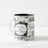 WHEATEN Terrier Black Toile w/Customization Tweekleurige Koffiemok (Voorkant links)